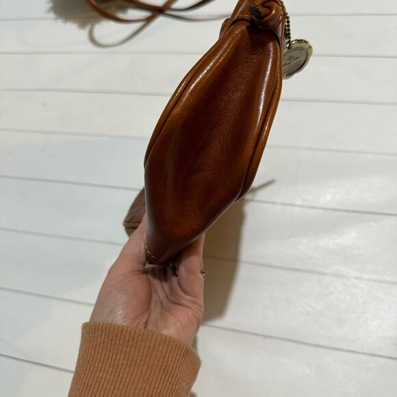 Patricia Nash Brown Leather Embossed Floral Crossbody Shoulder Bag Purse - Picture 3 of 10